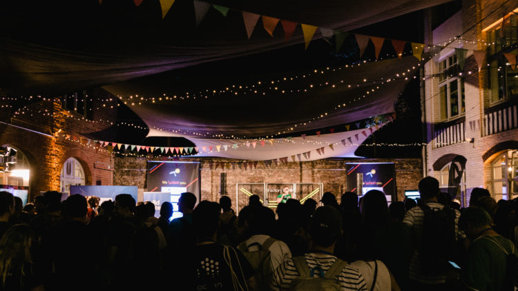 Photos from the ETH Berlin Zwei Hackathon. Host an event in our outdoor spaces.