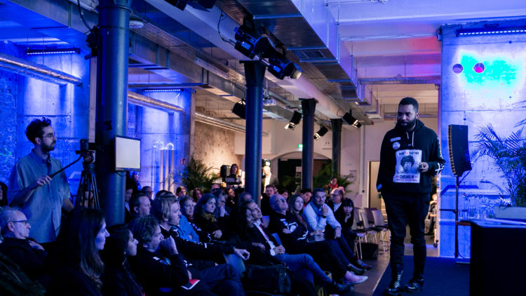 Startups pitching at Factory Berlin events.