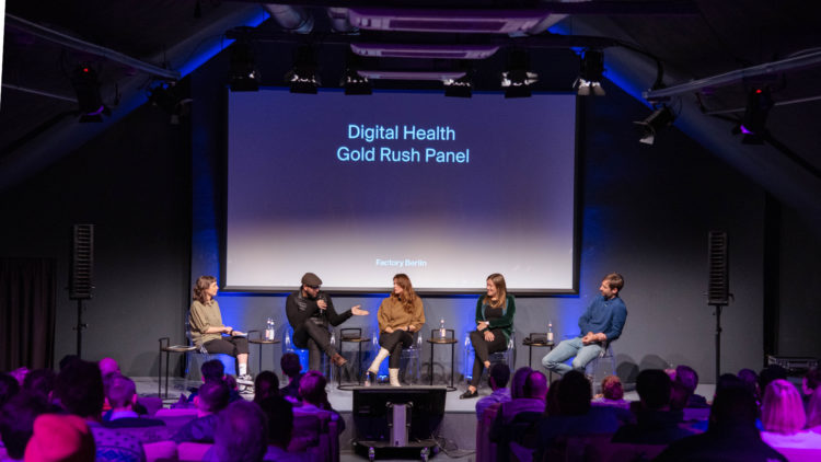 For Factory Berlin's Digital Health Gold Rush event, Miriam Partington, Samir El-Alami, Eckhardt Weber, Pia Marten and Farina Schurzfeld join a panel.